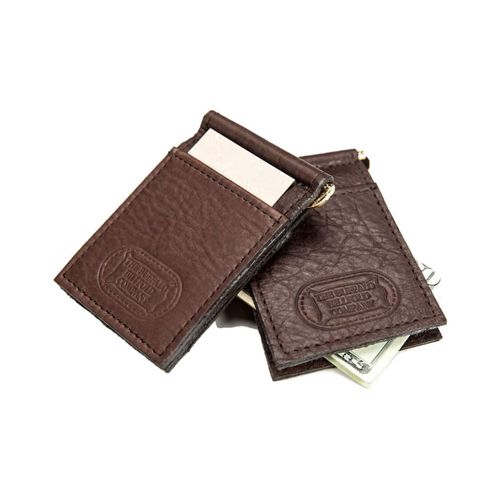 Buffalo Billfold Leather Money Clip Card Holder