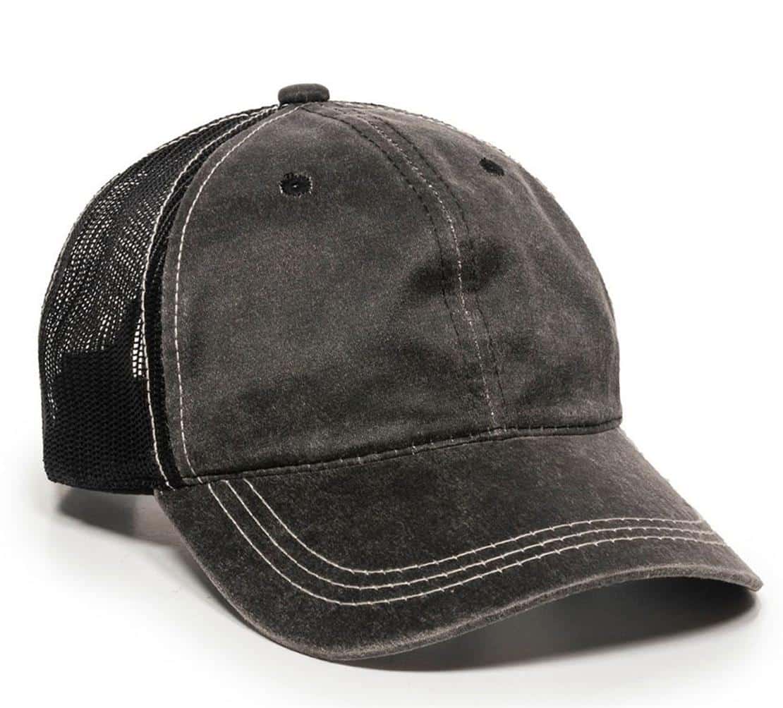 Outdoor Cap Weathered Velcro Mesh Back Cap