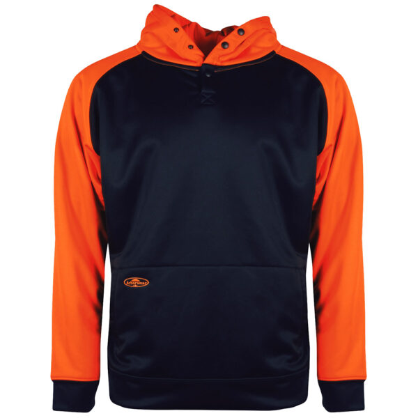 Tech 2-Tone Single Thick Hooded Pullover Sweatshirt